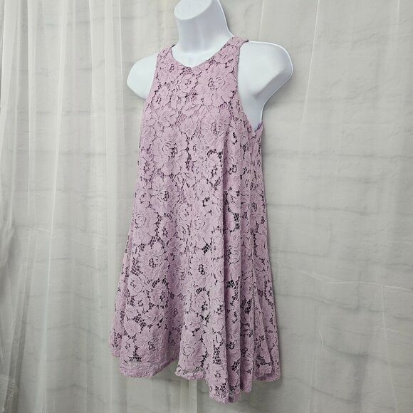 Altar'd State Lavender Lace Floral Tunic Tank Boho Coquette XS - Picture 5 of 11